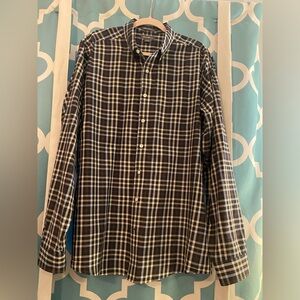 Eddie Bauer men’s plaid button down shirt, size TL